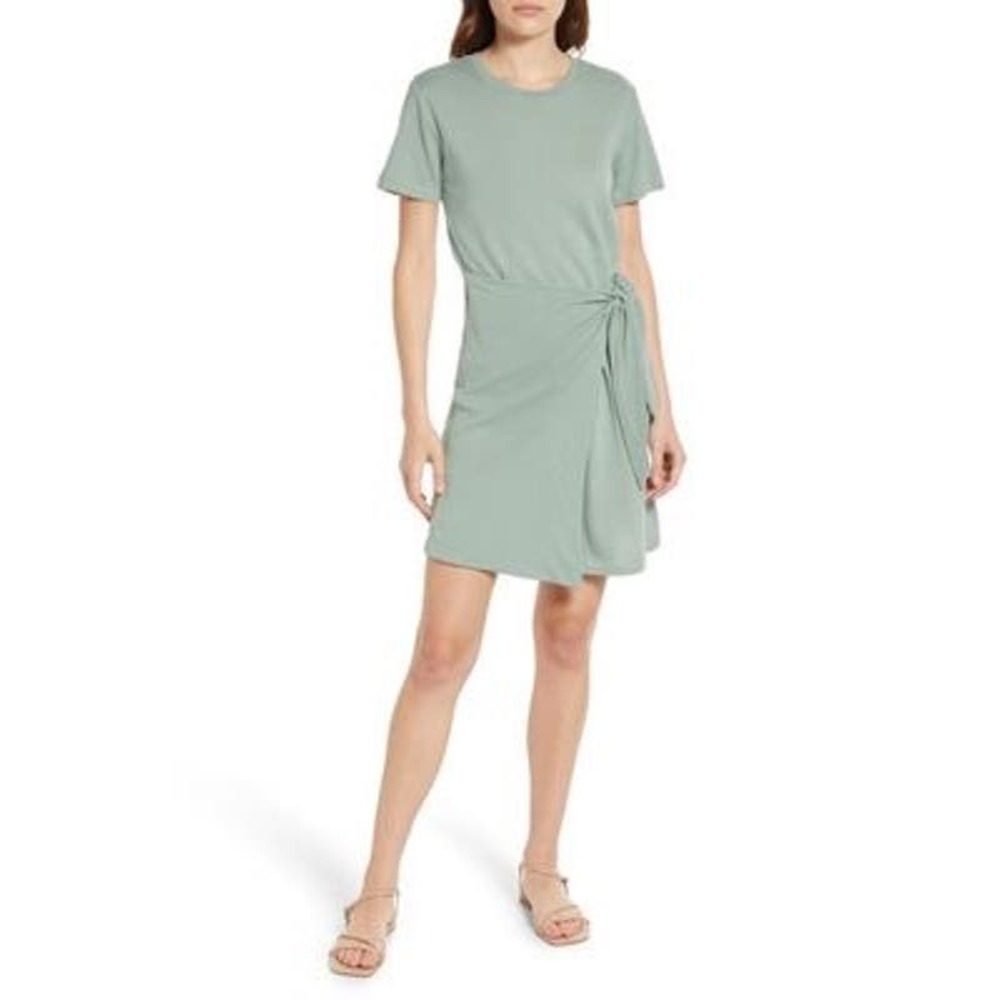 Rails Edie Tie Waist T-Shirt Dress in Agave size XS